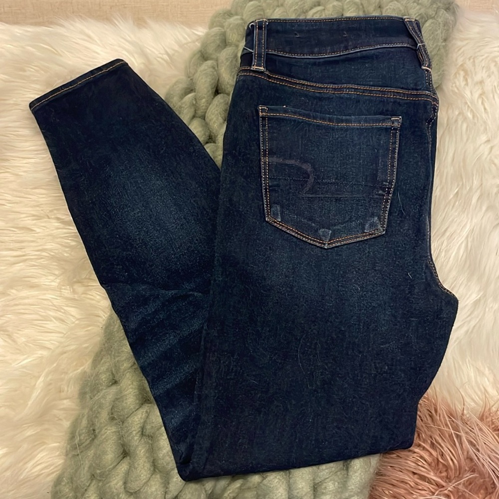 American Eagle Hi-Rise Jegging ~ Dark Blue Jeans size 4 💙